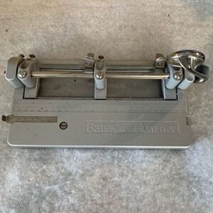 Vintage Bates Hummer Heavy 3 Hole Punch